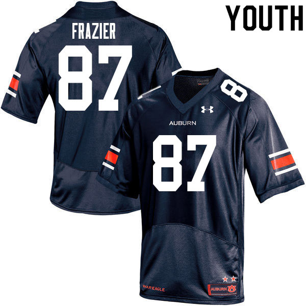 Youth #87 Brandon Frazier Auburn Tigers College Football Jerseys Sale-Navy